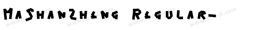 MaShanZheng Regular字体转换